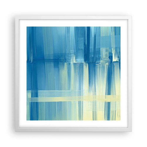 Poster in white frmae - Composition In Turquoise - 50x50 cm