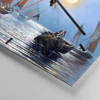 Clock face with lines