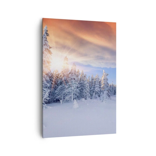 Canvas picture - Snowy Spectacle of Nature - 70x100 cm
