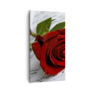 Canvas picture - Music of Feelings in Scarlet - 55x100 cm