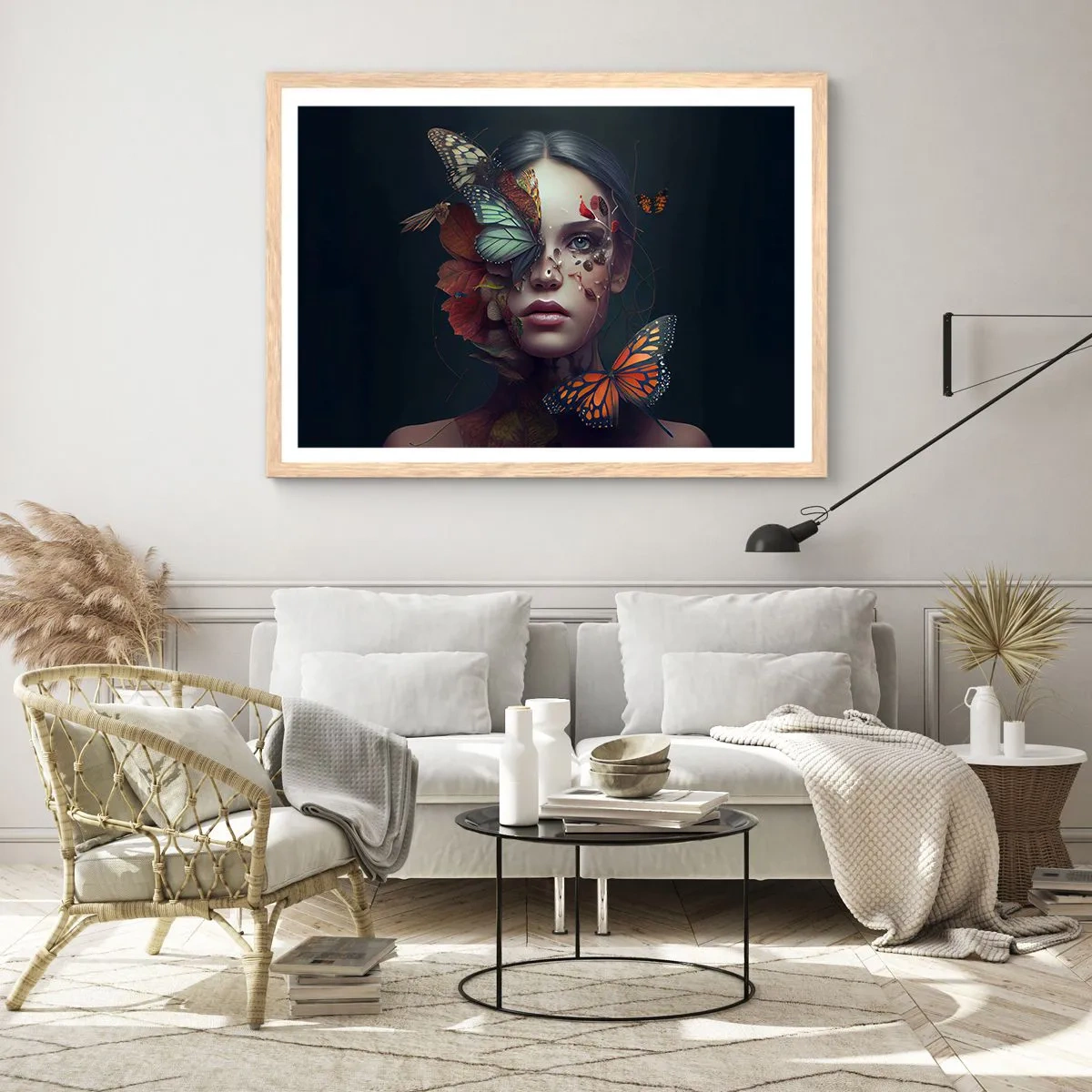 Poster in light oak frame - Wonderful Metamorphosis - 91x61 cm