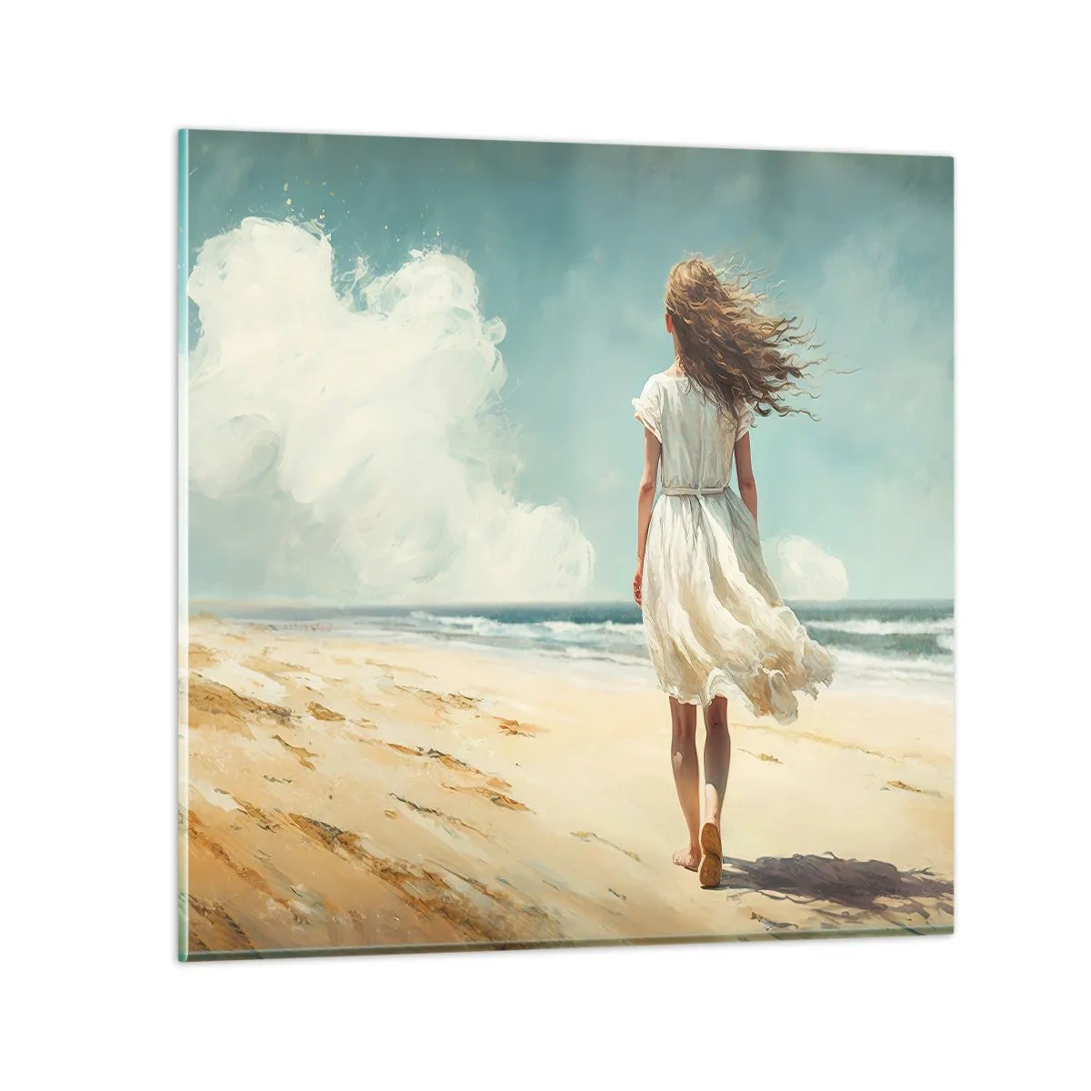 Glass picture - Meeting the Sun aand the Wind - 70x70 cm