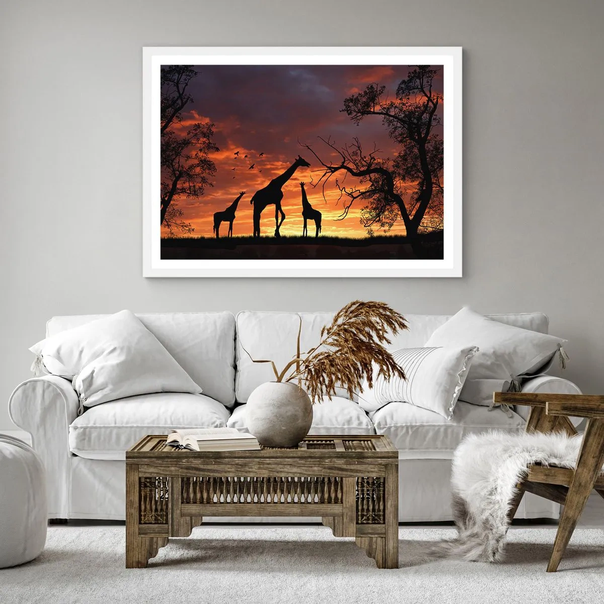 Poster in white frmae - Small Dinner among Close Ones - 50x50 cm