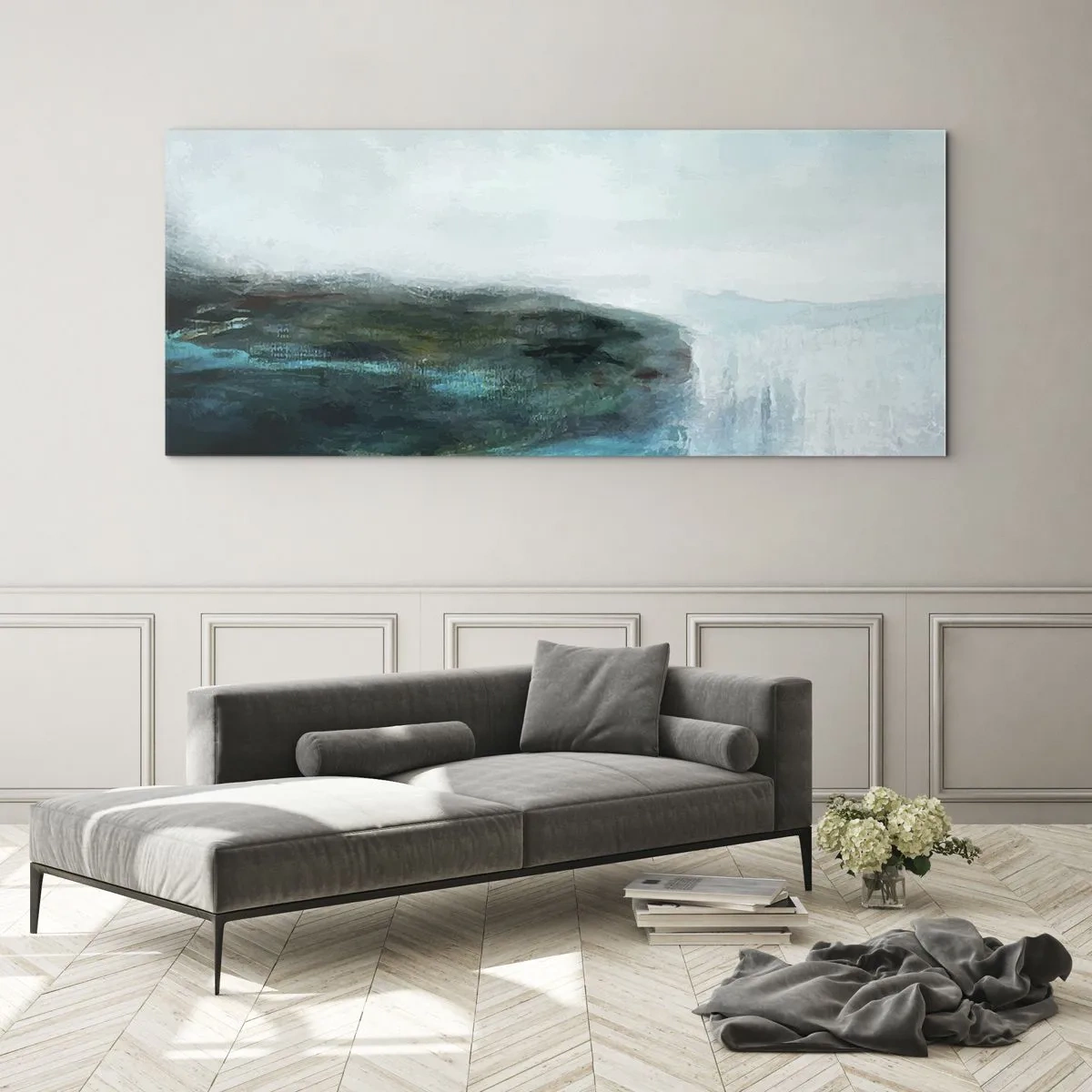 Glass picture - Marine Abstract - 120x50 cm