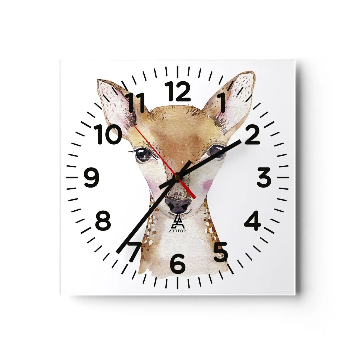 Wall clock - Clock on glass - Nature of Innocence - 30x30 cm