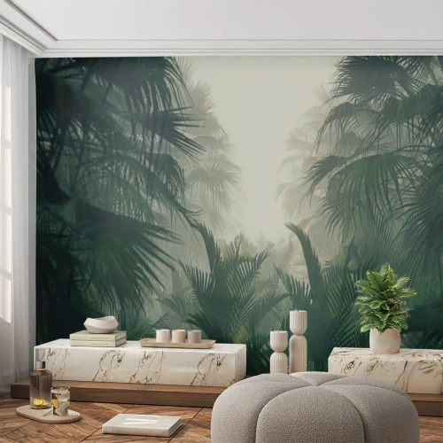 Custom Wallpaper Premium Canvas - Tropical Secret - Jungle, Coconut Palm, Forest