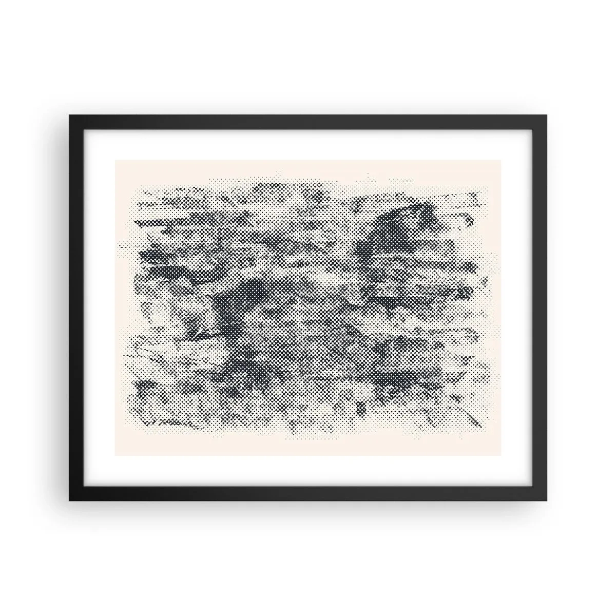 Poster in black frame - Foggy Composition - 50x40 cm