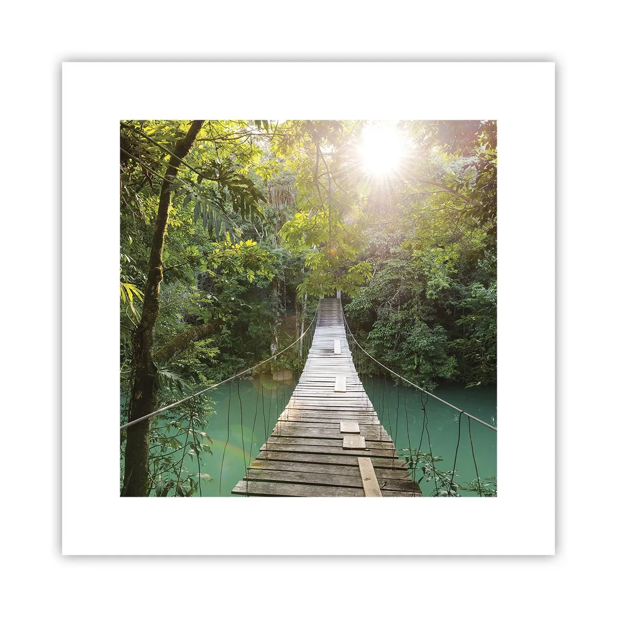 Poster - Azure Water in Azure Forest - 30x30 cm