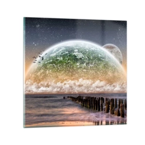 Glass picture - And the World Has Emerged from Water - 60x60 cm