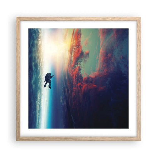 Poster in light oak frame - Confronting the Universe - 50x50 cm