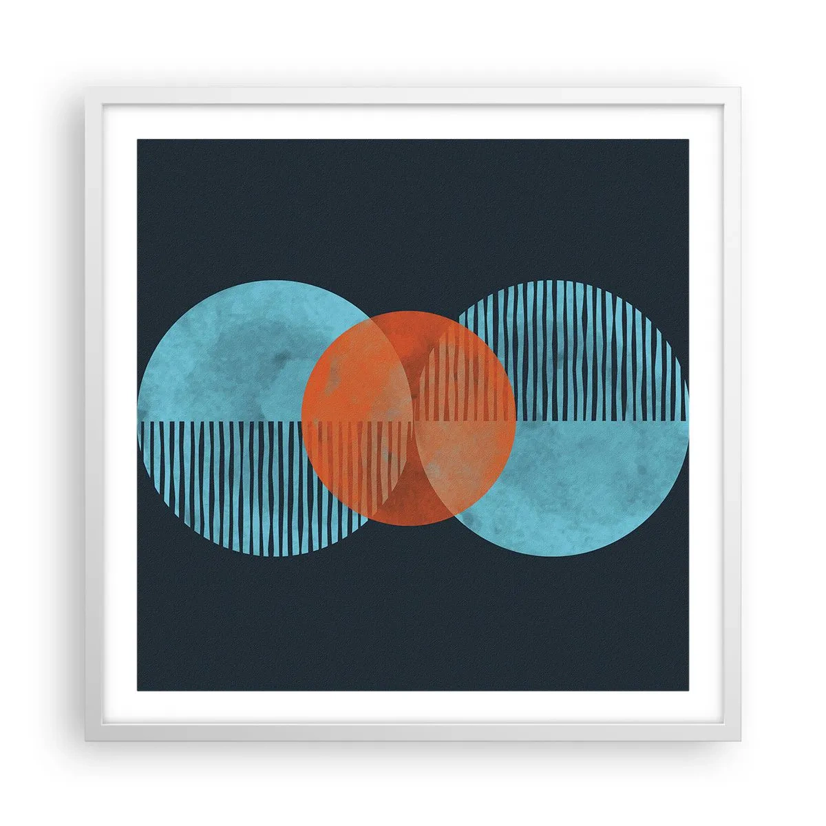 Poster in white frmae - Symmetrical Composition - 60x60 cm