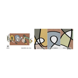 Photo Wallpaper Sample Premium Canvas - Abstract Worthy of a Smile - Modern, Abstraction, Piece - 100x30 cm