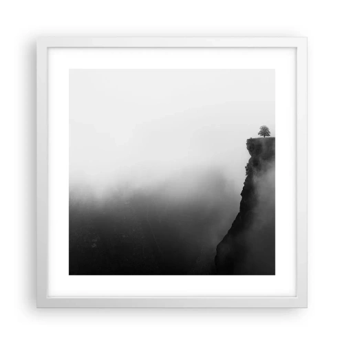 Poster in white frmae - On the Edge of the World - 40x40 cm