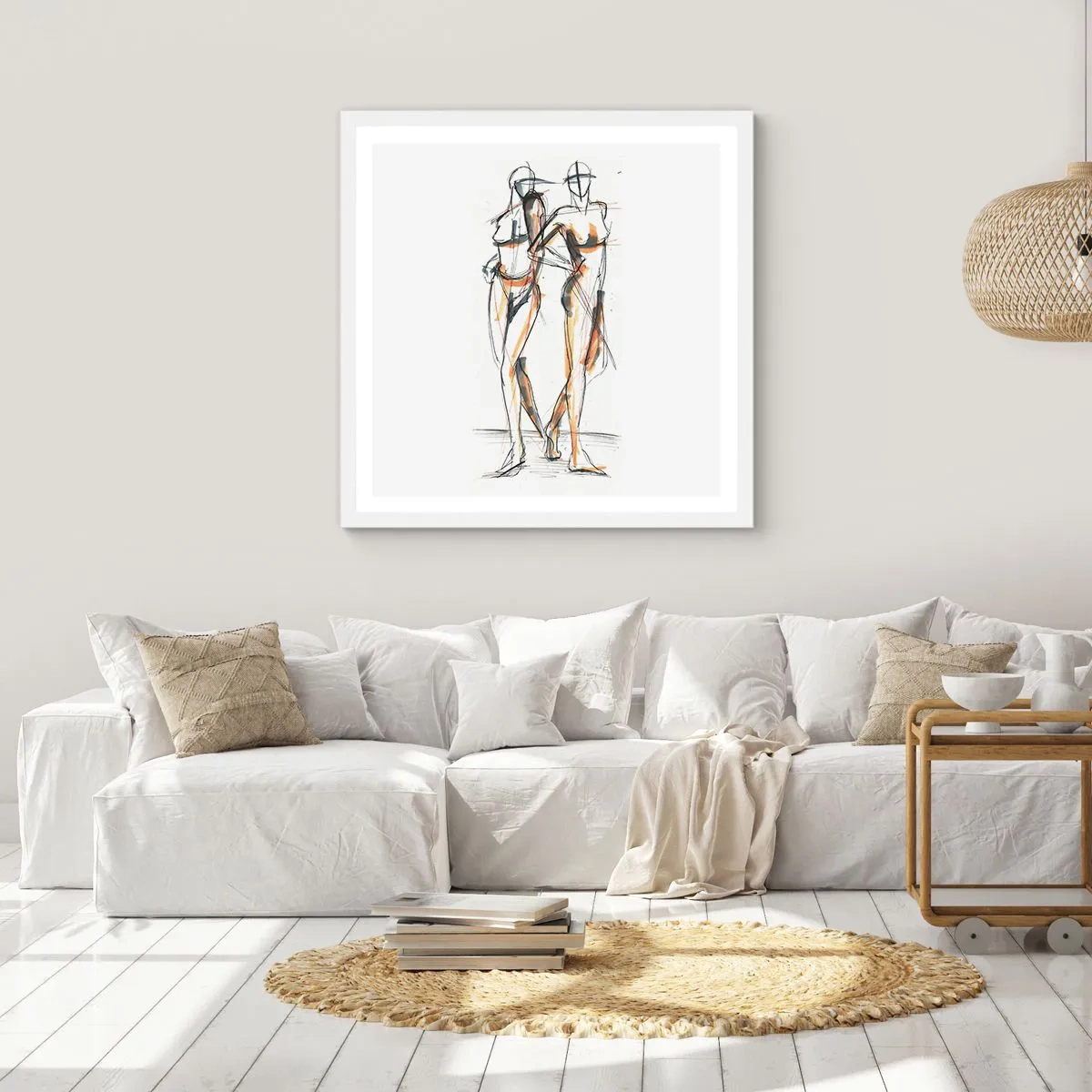 Poster in white frmae - Study of Grace - 50x50 cm