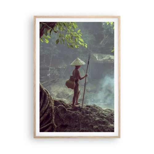 Poster in light oak frame - Friends with Nature - 70x100 cm