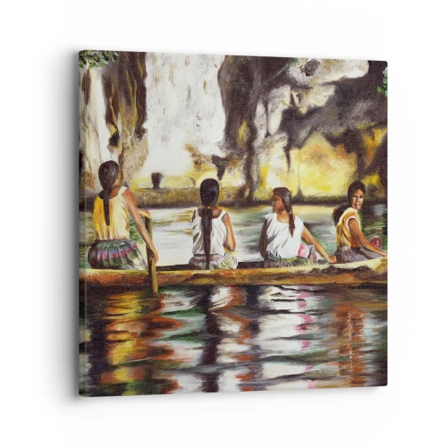 Canvas picture - Polinesian Paradise - 30x30 cm