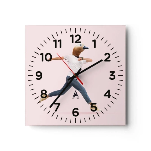 Wall clock - Clock on glass - Pinch of Absurd - 30x30 cm