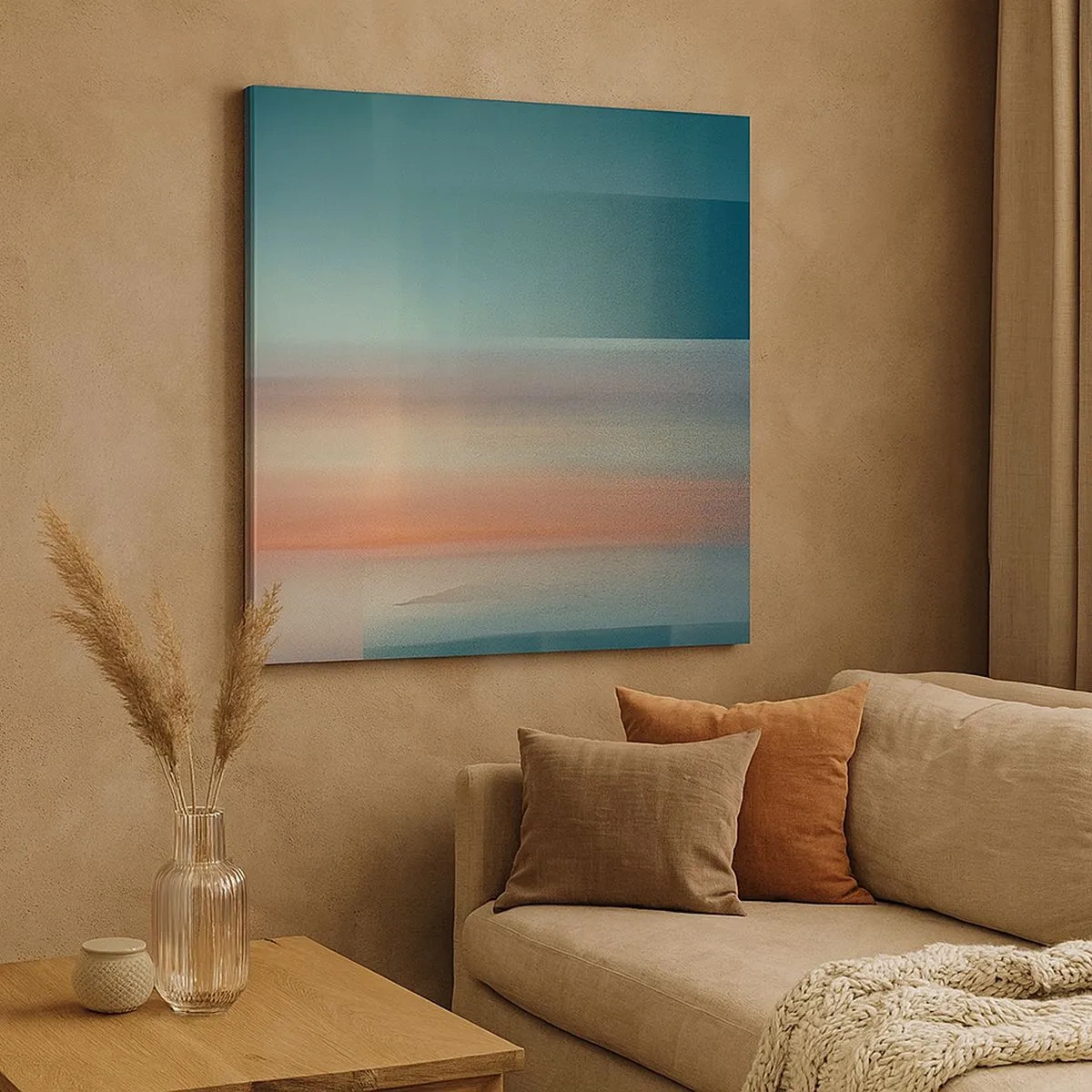 Canvas picture - Abstract: Light Waves - 30x30 cm