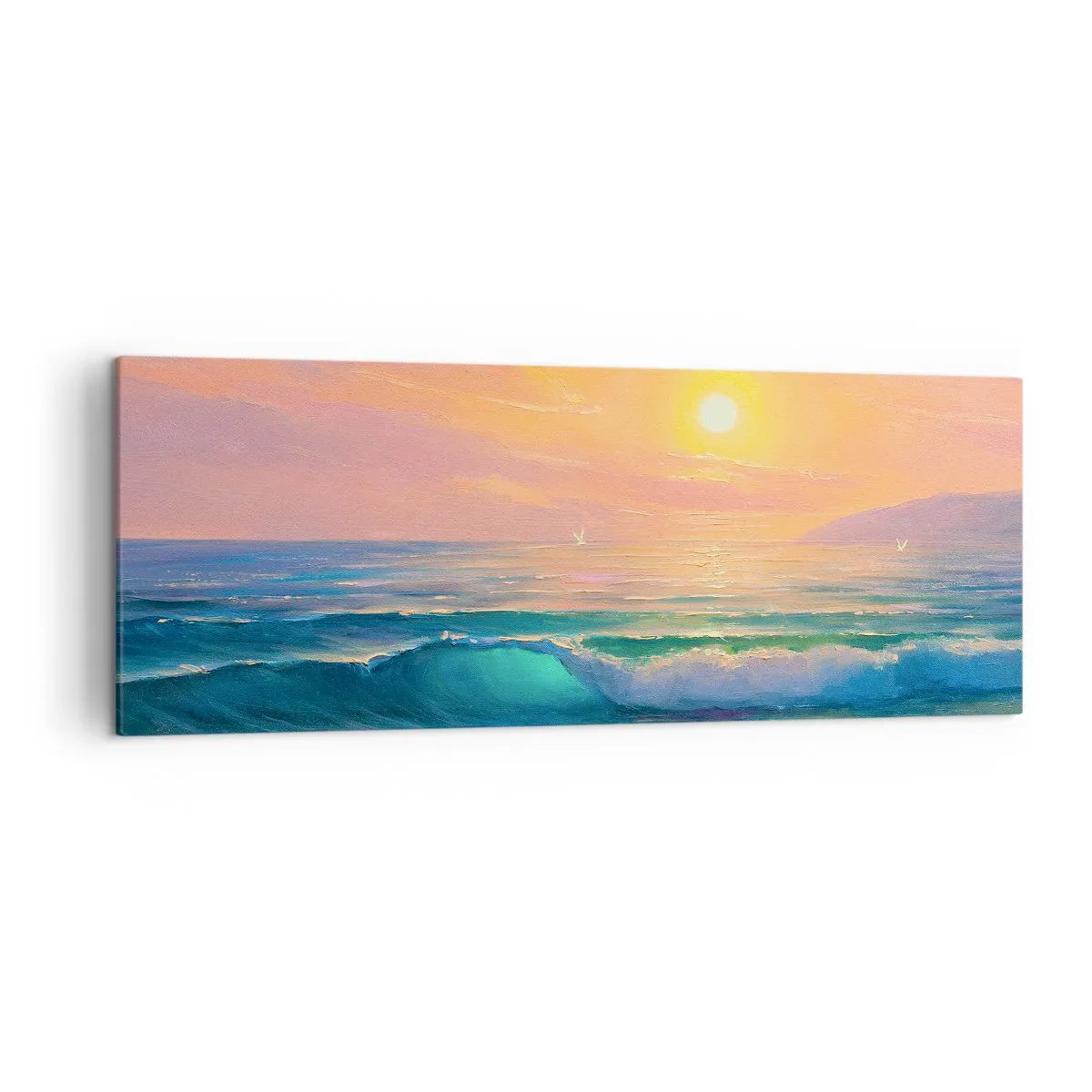 Canvas picture - Turquoise Song of the Waves - 140x50 cm