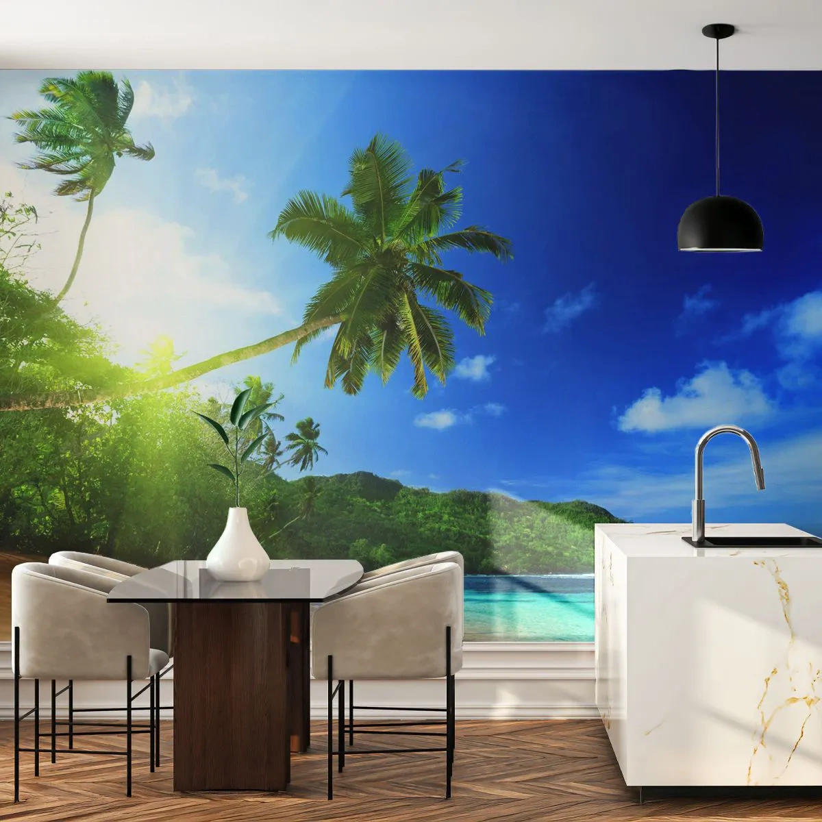 Photo Wallpaper Standard Eco - Mild Touch of the Tropics - Landscape, Ocean, Beach - 200x140 cm