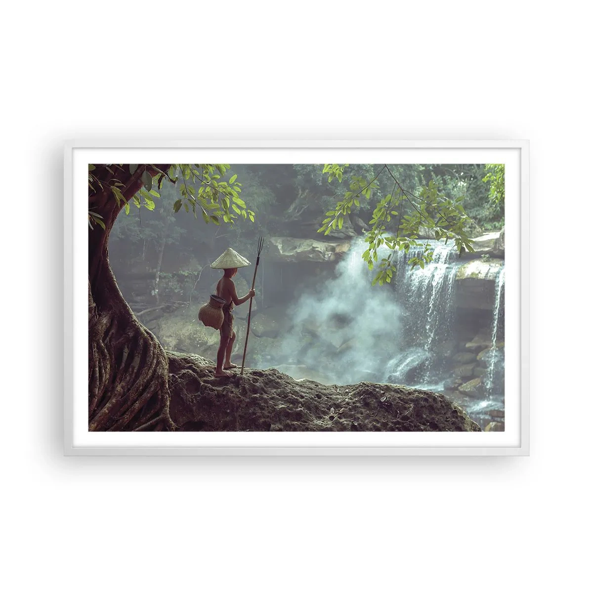 Poster in white frmae - Friends with Nature - 91x61 cm