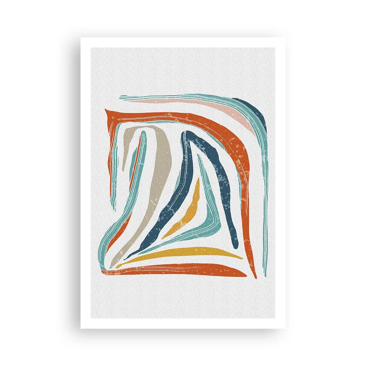 Poster - Abstract with a Friendly Smile - 70x100 cm
