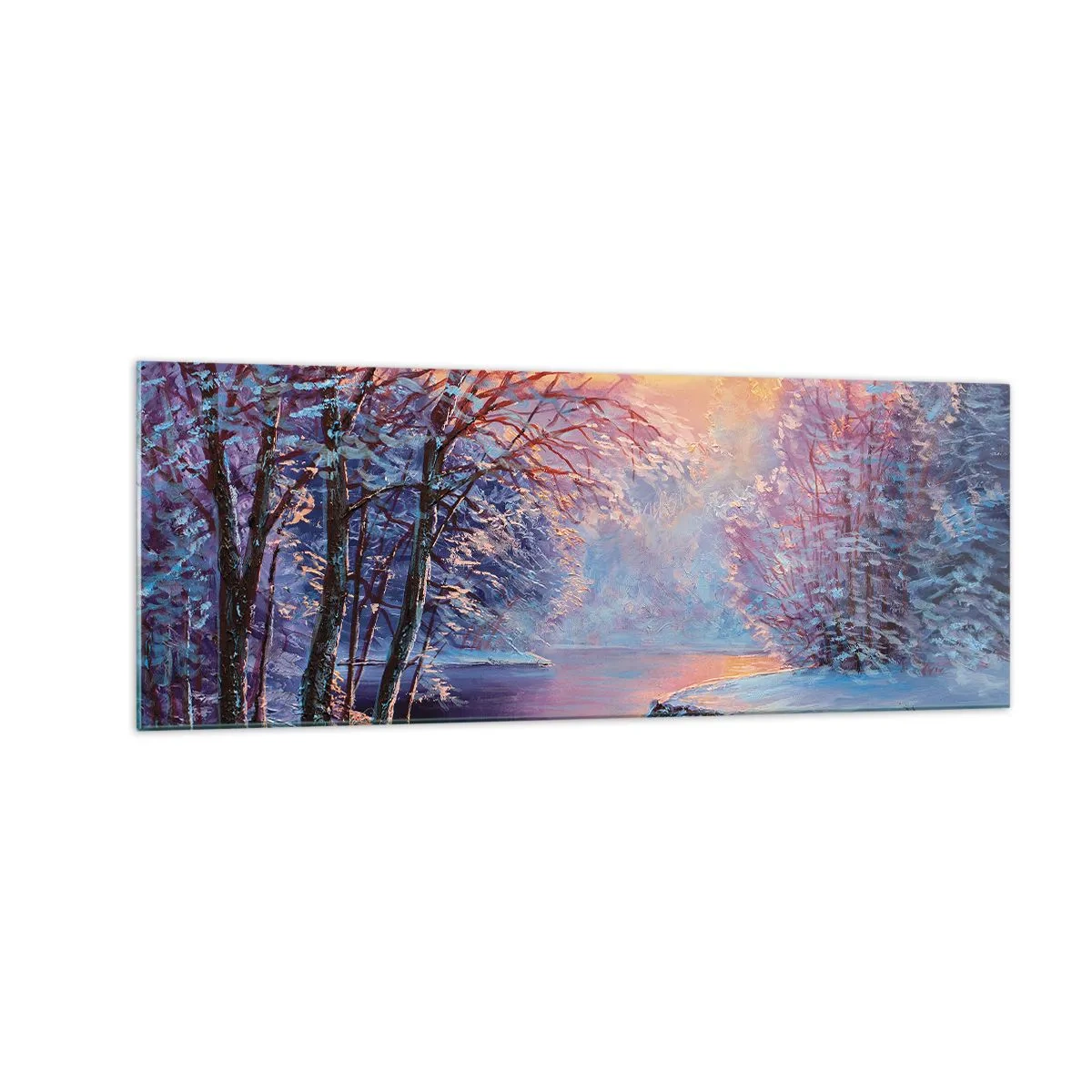 Glass picture - Colours of Winter - 140x50 cm