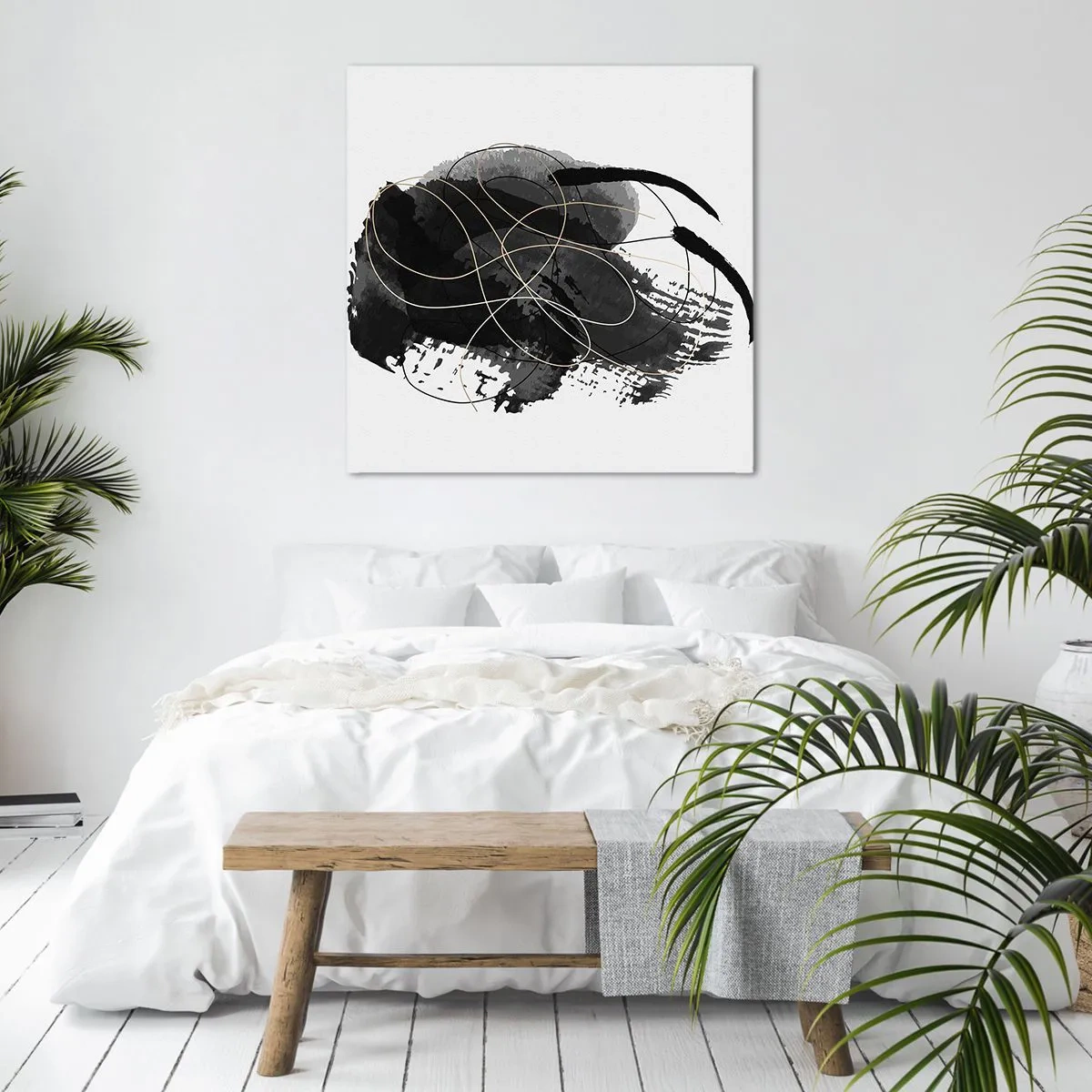 Canvas picture - Made from Black - 50x50 cm