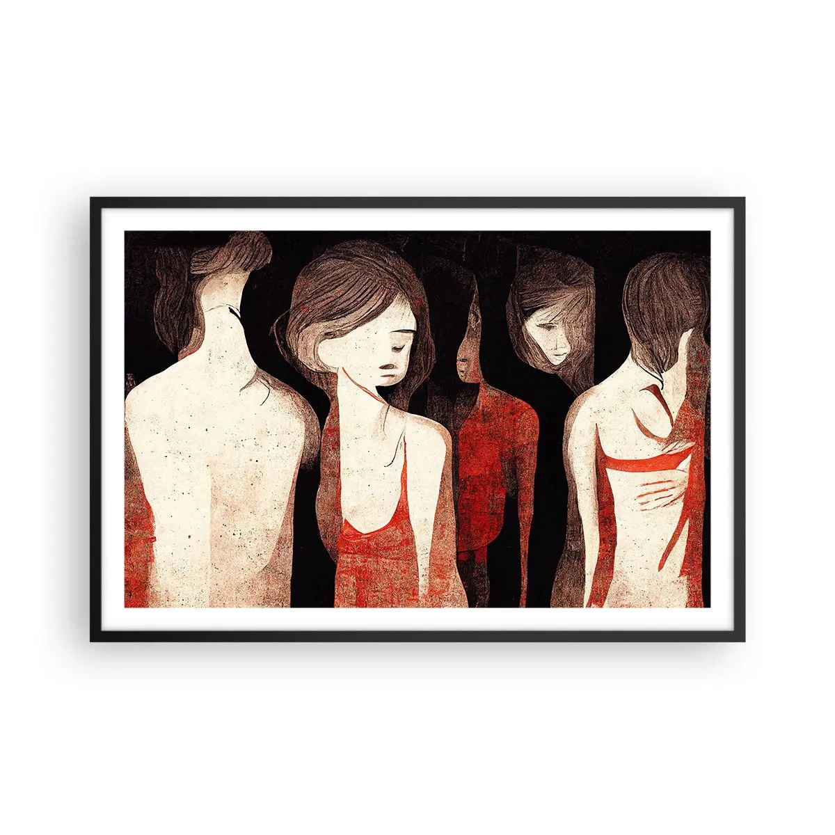 Poster in black frame - Madonnas from Darkness - 91x61 cm