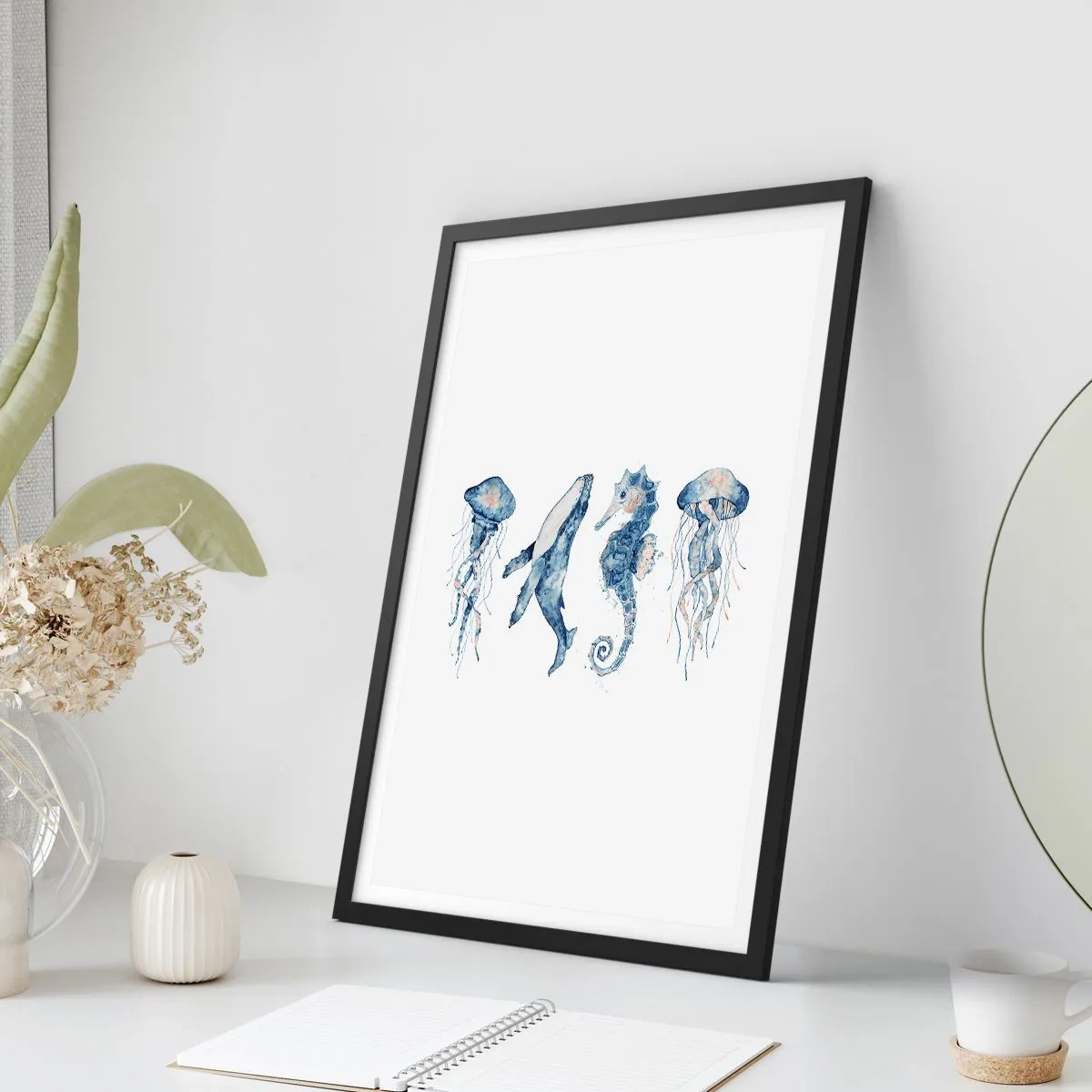 Poster in black frame - Sea Quirks - 61x91 cm