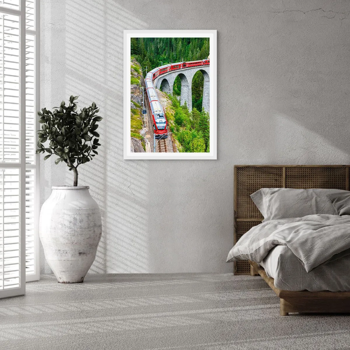 Poster in white frmae - Time for Mountin Views - 30x40 cm