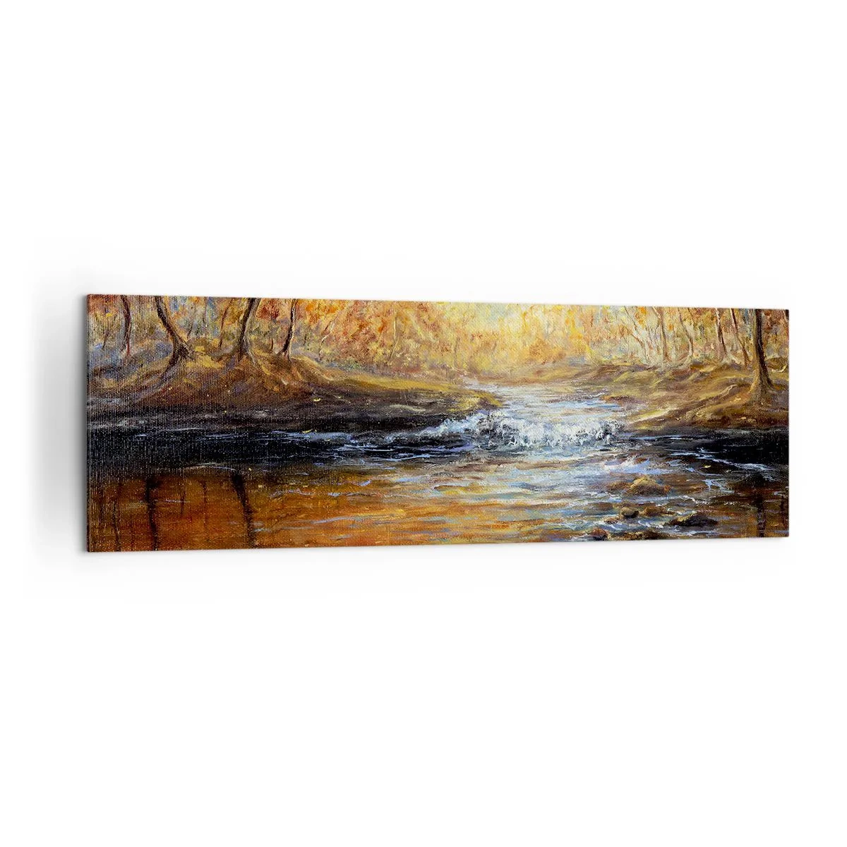 Canvas picture - Golden Brook - 160x50 cm