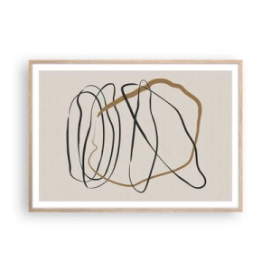 Poster in light oak frame - Composition - Dance of Possession - 100x70 cm