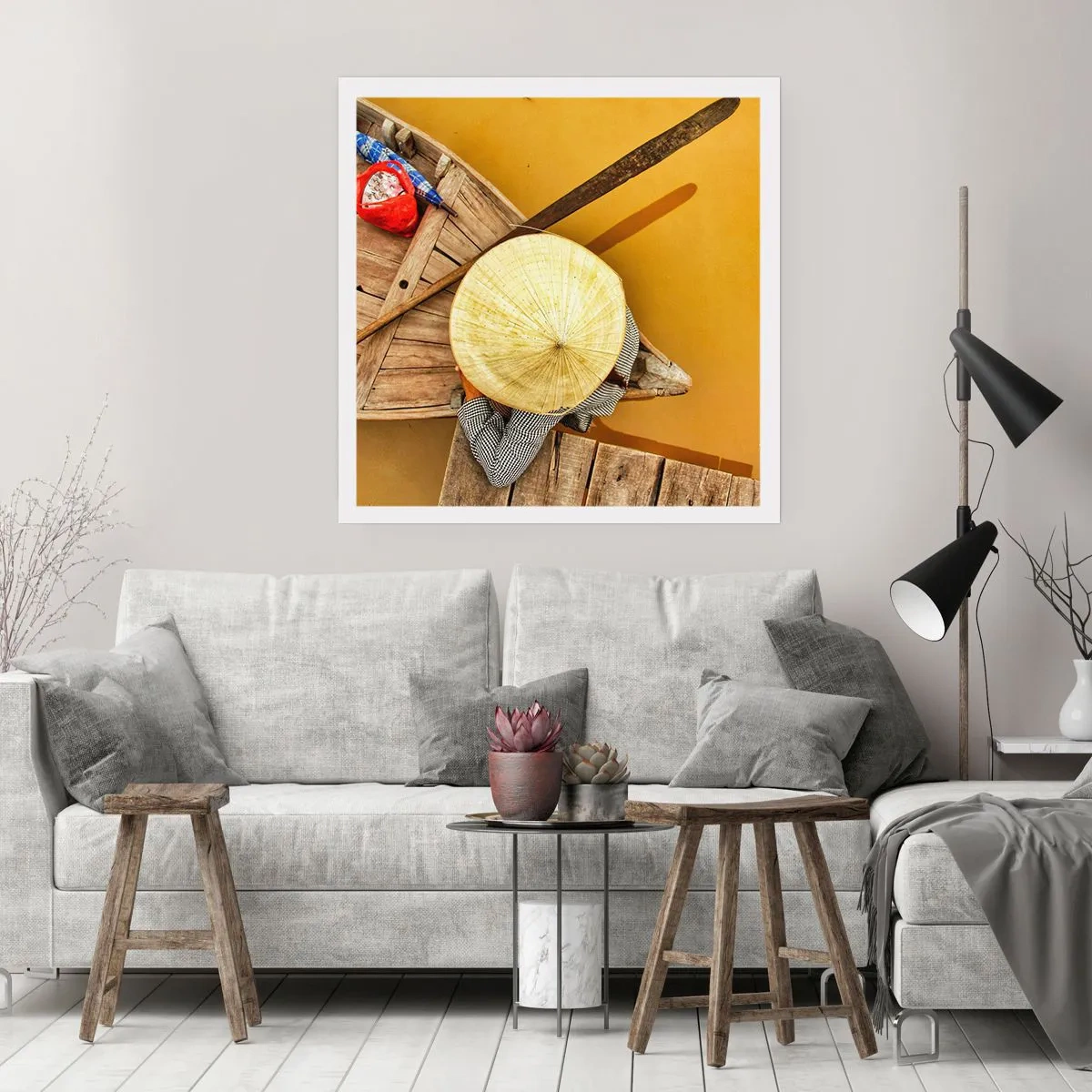 Poster - Life on a Yellow River - 30x30 cm