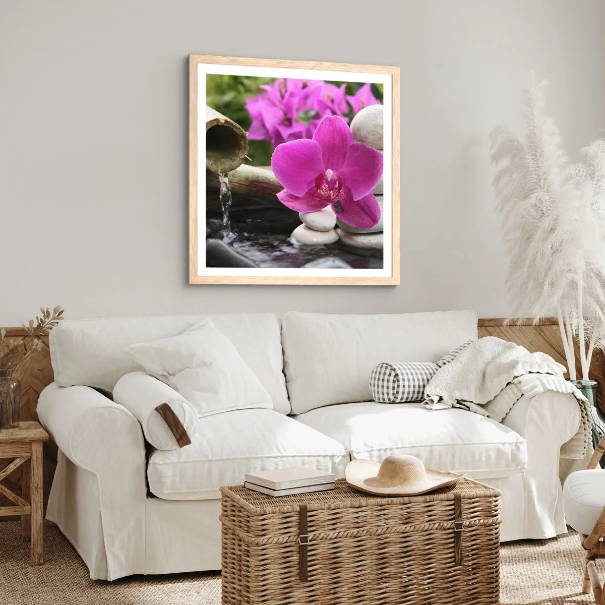 Poster in light oak frame - You Are Already Resting - 40x40 cm