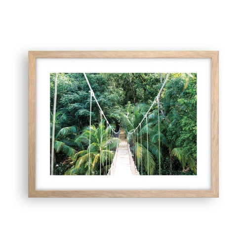 Poster in light oak frame - Welcome to the Jungle! - 40x30 cm