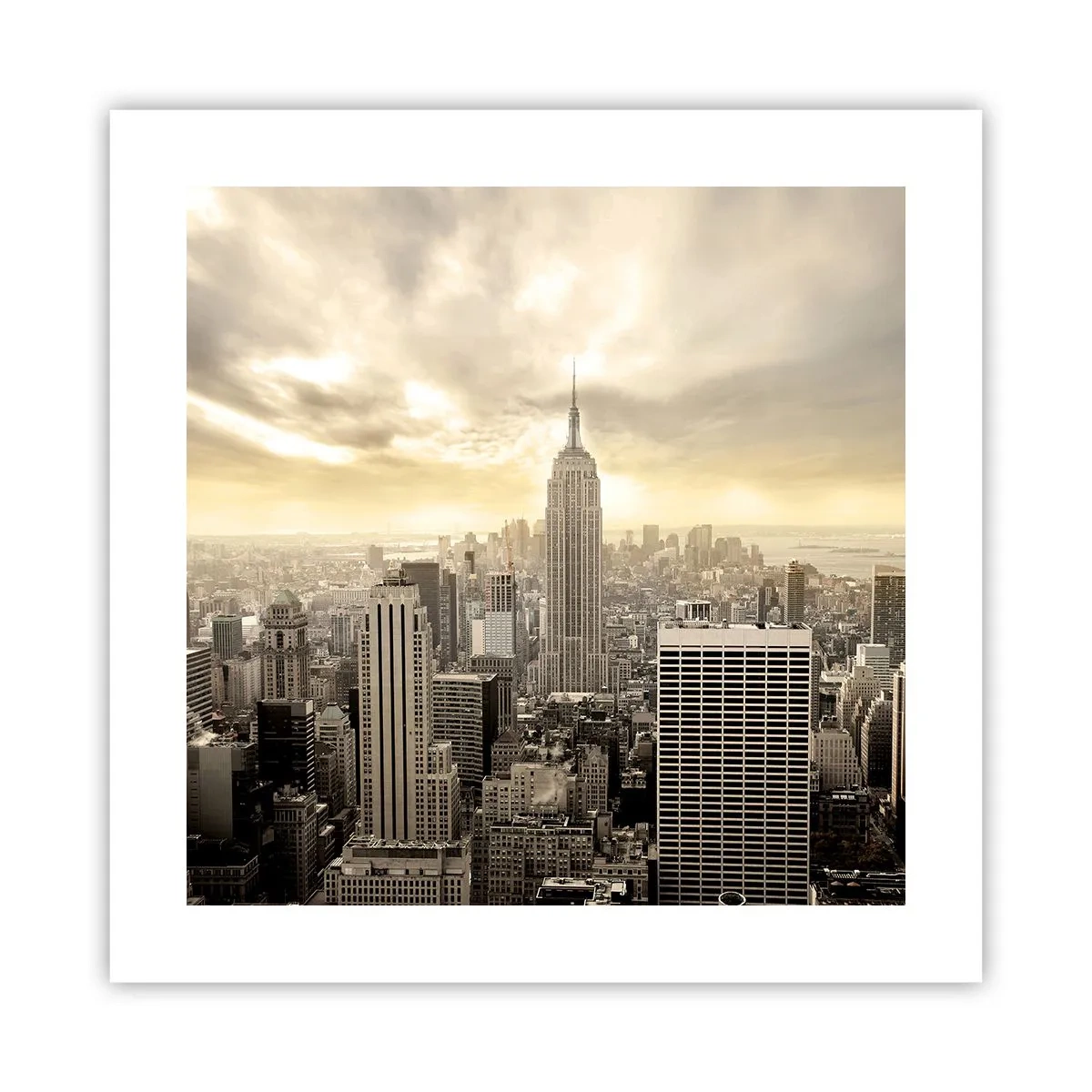 Poster - New York Woven in Grey - 40x40 cm
