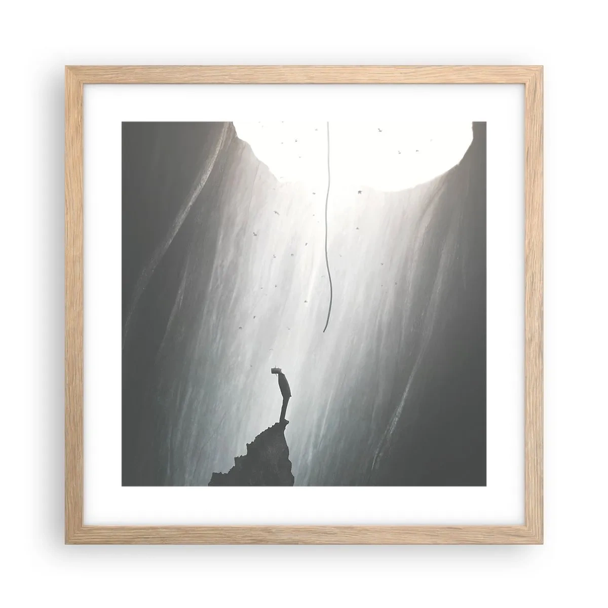 Poster in light oak frame - There Is Always Some Way Out - 40x40 cm