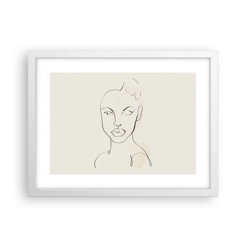 Poster in white frmae - Outline of Sensuality - 40x30 cm