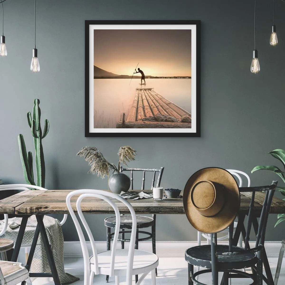 Poster in black frame - Before Rest - 40x40 cm