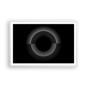 Poster in white frmae - Black Sun - 91x61 cm