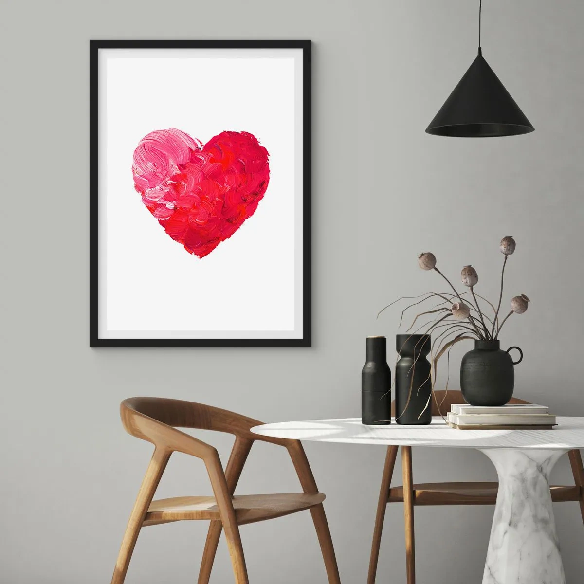 Poster in black frame - All You Need Is Love - 70x100 cm