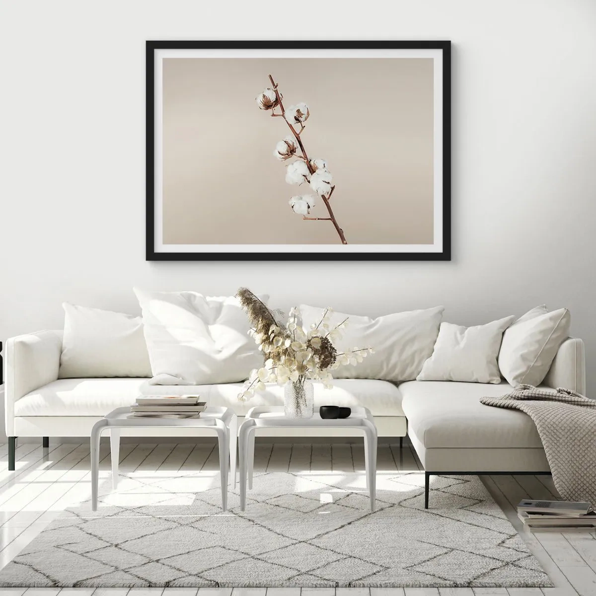 Poster in black frame - At the Heart of Softness - 100x70 cm