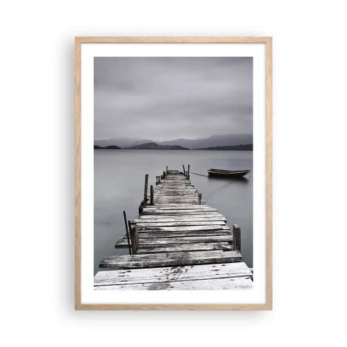 Poster in light oak frame - Tomorrow You Can Go - 50x70 cm