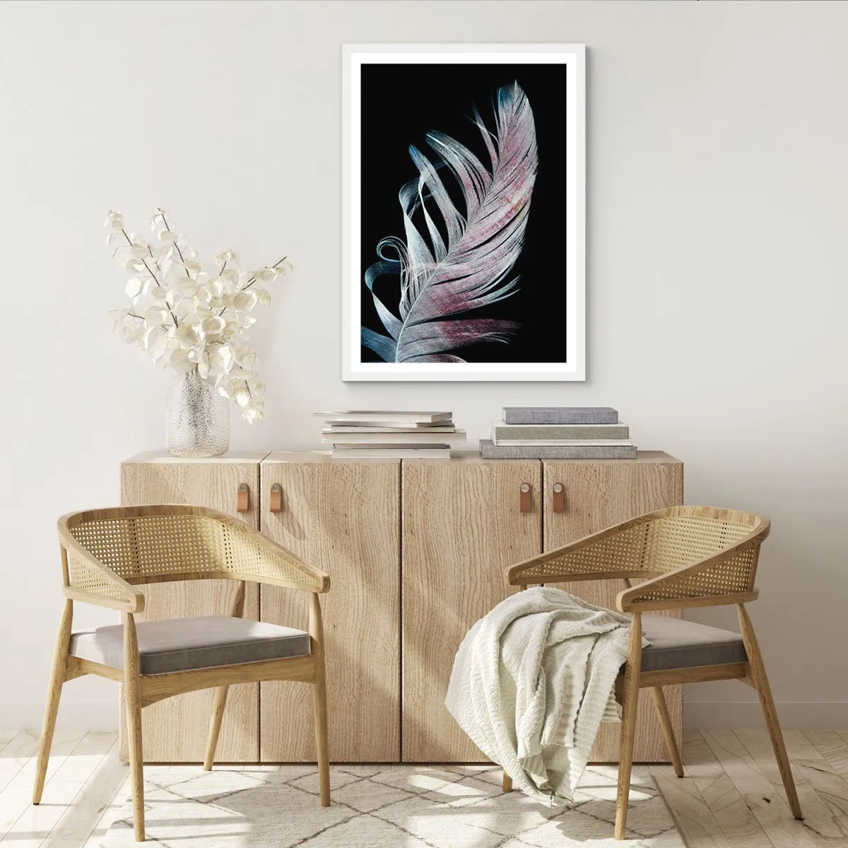 Poster in white frmae - Think about Touch - 70x100 cm