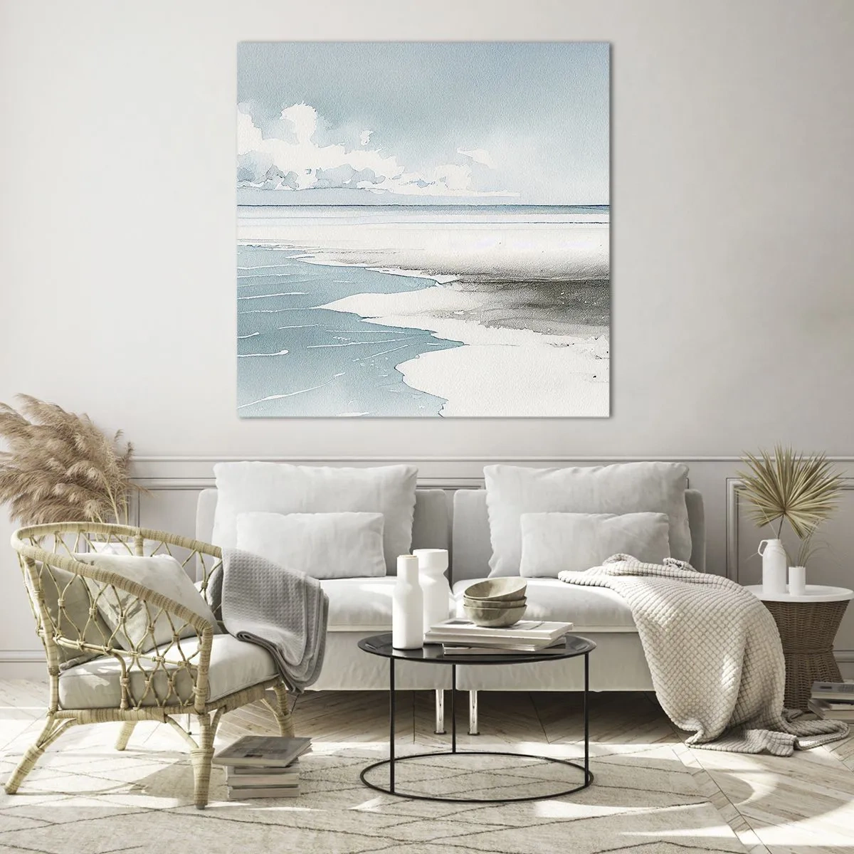 Glass picture - Gentle Tide - 60x60 cm