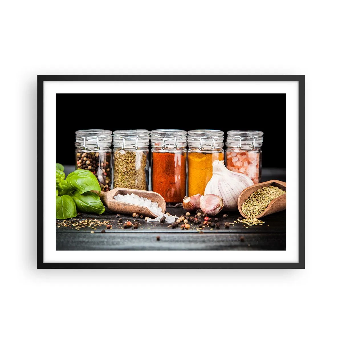 Poster in black frame - Spicing Up Life - 70x50 cm