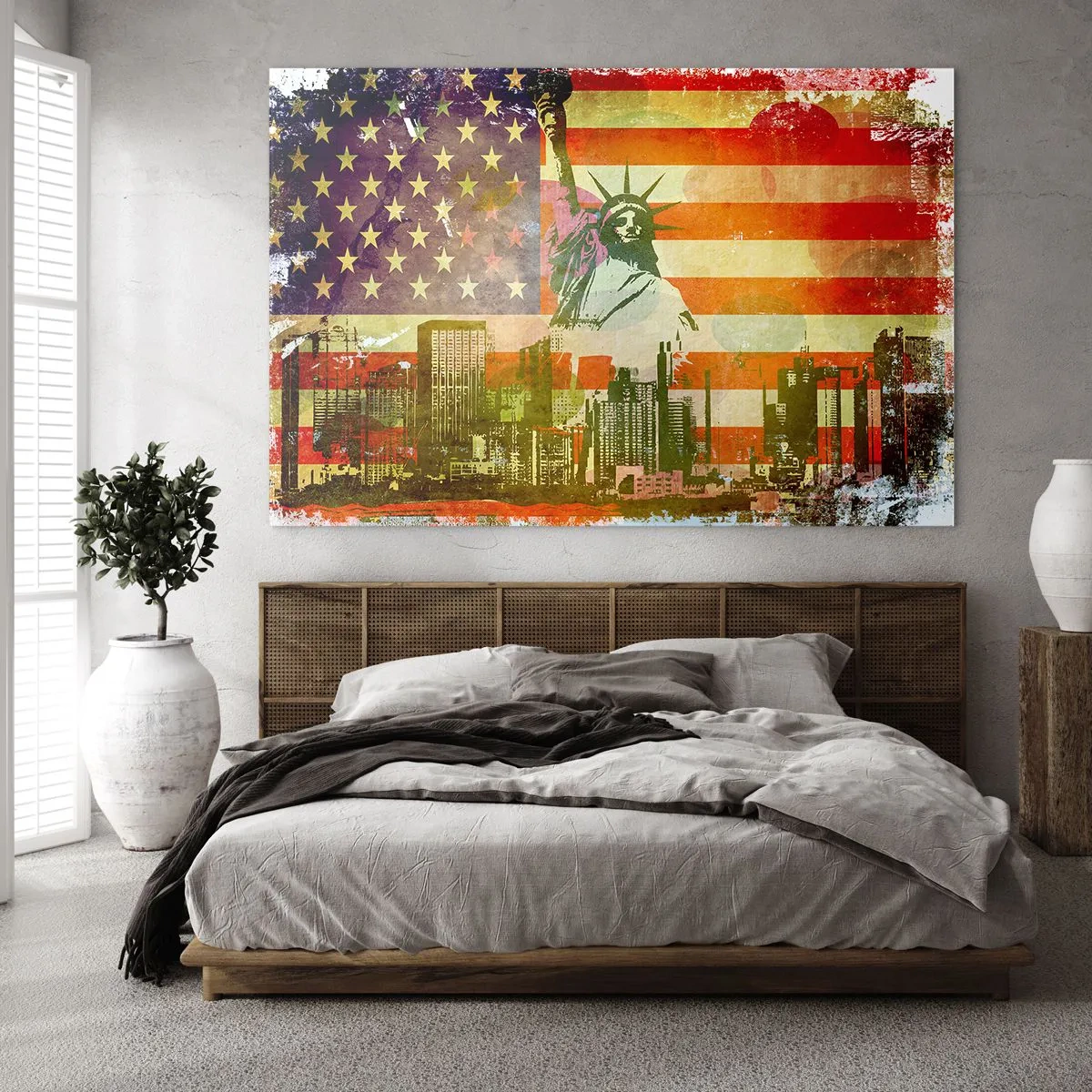 Glass picture - Viva America! - 120x80 cm