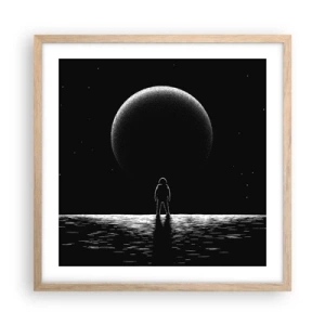 Poster in light oak frame - Face to Face - 50x50 cm