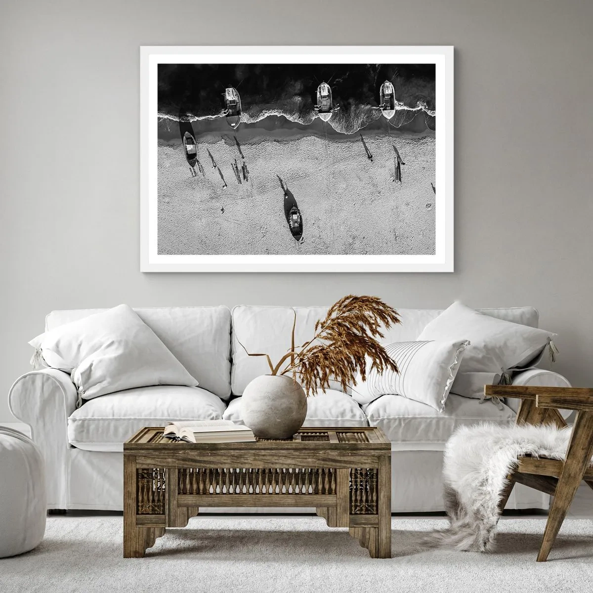 Poster in white frmae - Still on the Shore… - 40x40 cm